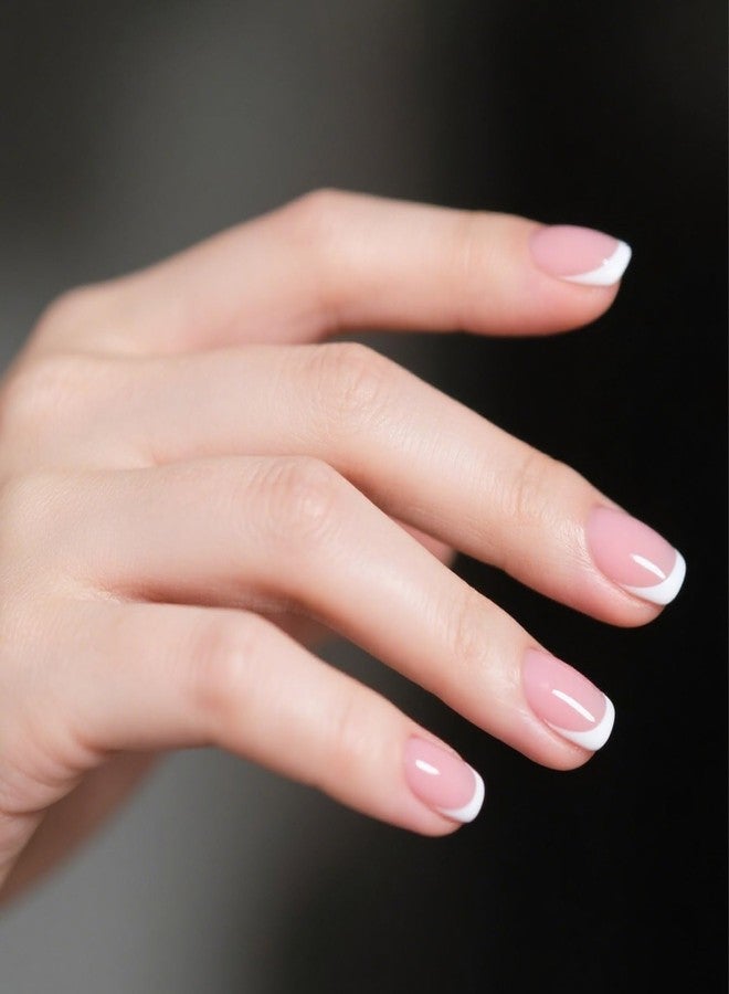 NICENEEDED 24 PCS French Nude Press On Nails, Short Square False Nails with Gel, Plain Plastic Full Cover Artificial Fingernails for Women Manicure Art DIY - Image 4